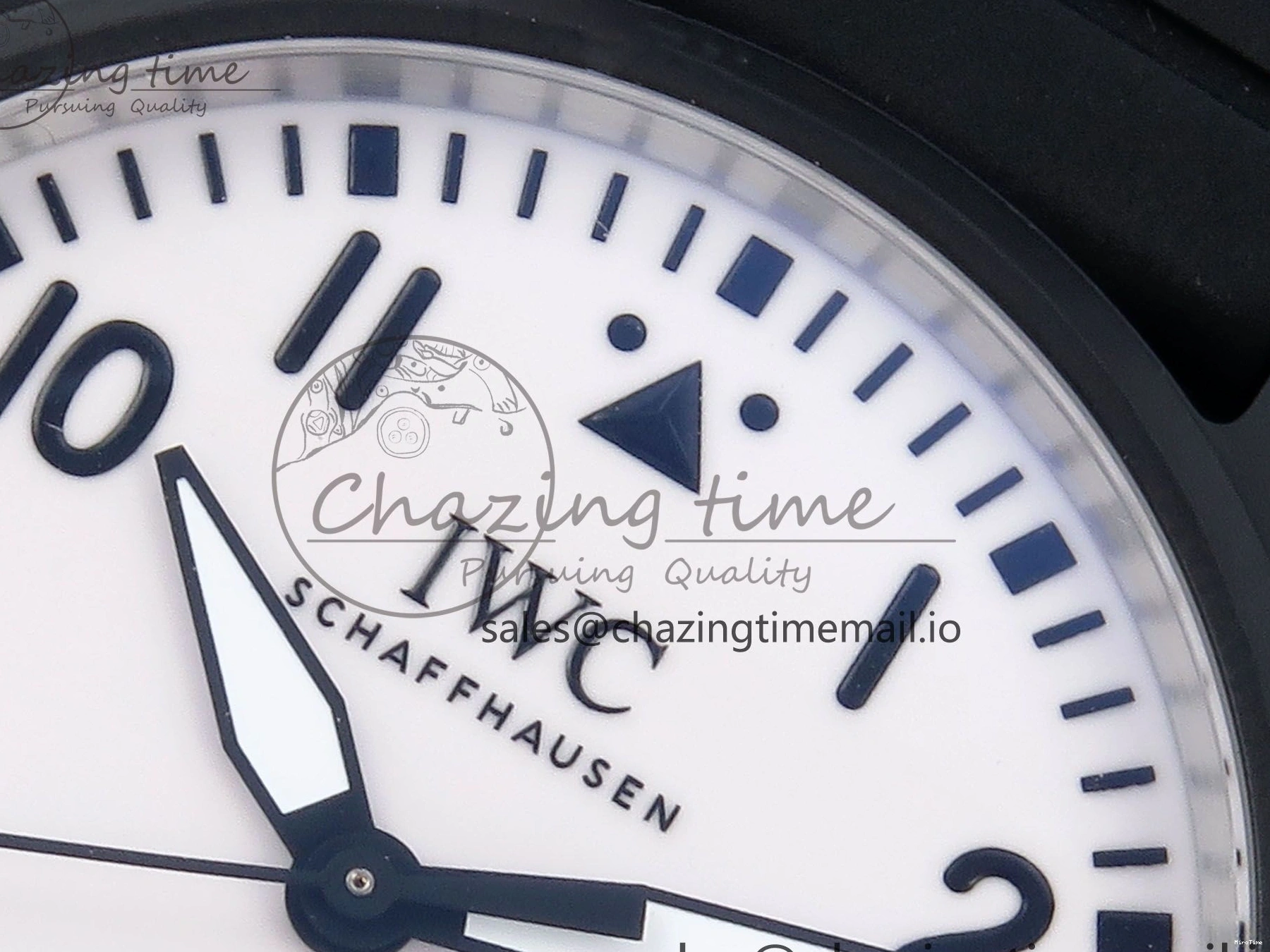 MIROTIME 0307 TravelReady Pilot IW326905 Black Aces M+F 1:1 Best Edition White Dial on Black Rubber Strap MY 7000